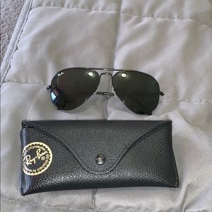 Ray-Ban black aviator sunglasses